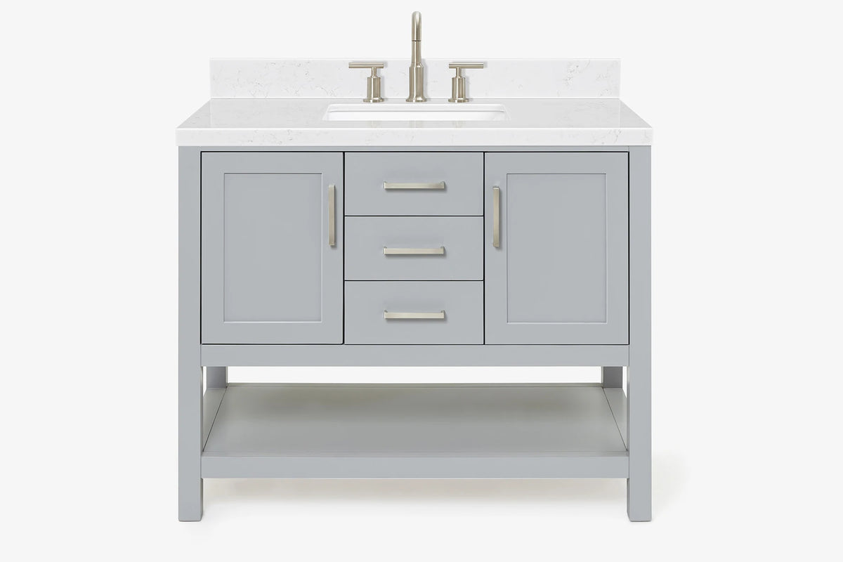 Ariel bayhill 42-43 in. rectangle sink vanity with (0.75 ,1.5)  countertop