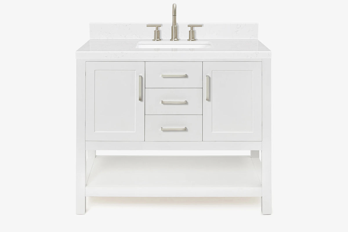 Ariel bayhill 42-43 in. rectangle sink vanity with (0.75 ,1.5)  countertop