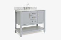 Ariel bayhill 42-43 in. oval sink vanity with (0.75,1.5) in countertop