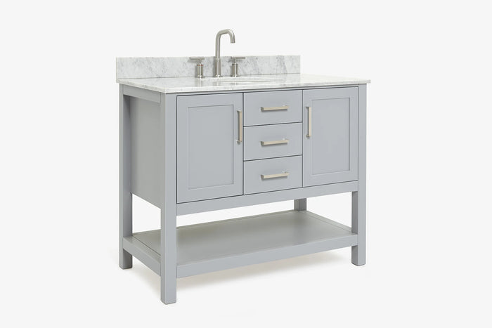 Ariel bayhill 42-43 in. oval sink vanity with (0.75,1.5) in countertop