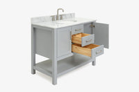 Ariel bayhill 42-43 in. oval sink vanity with (0.75,1.5) in countertop
