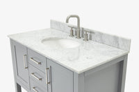 Ariel bayhill 42-43 in. oval sink vanity with (0.75,1.5) in countertop