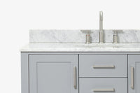 Ariel bayhill 42-43 in. oval sink vanity with (0.75,1.5) in countertop