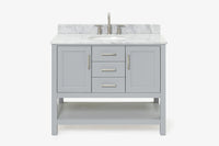Ariel bayhill 42-43 in. oval sink vanity with (0.75,1.5) in countertop