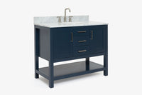 Ariel bayhill 42-43 in. oval sink vanity with (0.75,1.5) in countertop