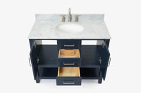 Ariel bayhill 42-43 in. oval sink vanity with (0.75,1.5) in countertop