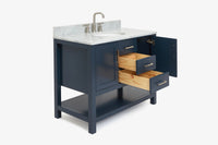 Ariel bayhill 42-43 in. oval sink vanity with (0.75,1.5) in countertop