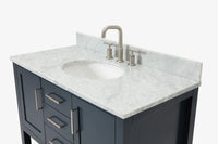 Ariel bayhill 42-43 in. oval sink vanity with (0.75,1.5) in countertop