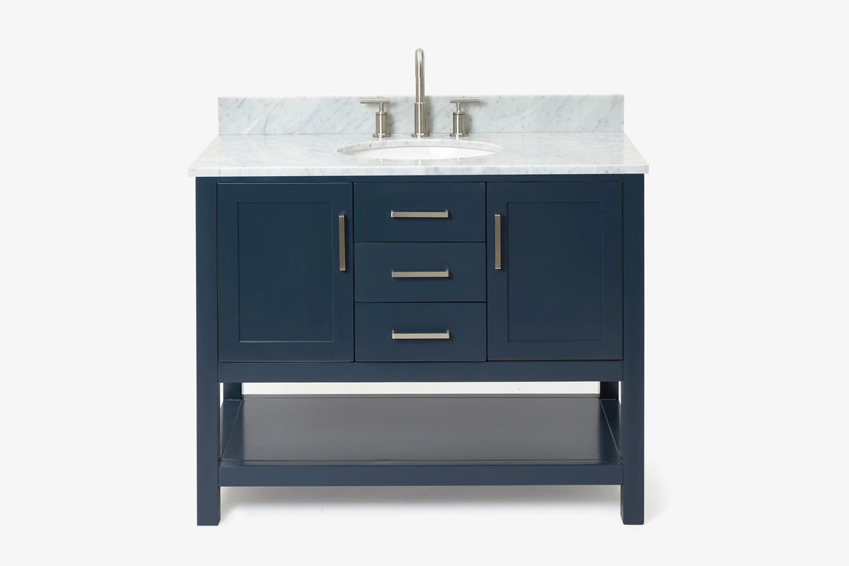 Ariel bayhill 42-43 in. oval sink vanity with (0.75,1.5) in countertop
