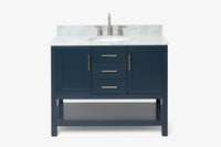 Ariel bayhill 42-43 in. oval sink vanity with (0.75,1.5) in countertop