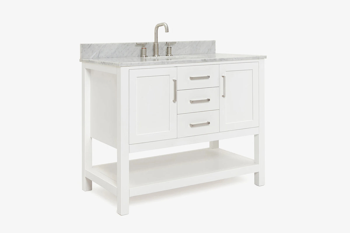 Ariel bayhill 42-43 in. oval sink vanity with (0.75,1.5) in countertop