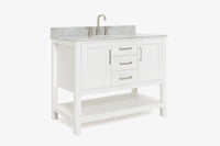 Ariel bayhill 42-43 in. oval sink vanity with (0.75,1.5) in countertop