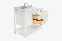 Ariel bayhill 42-43 in. oval sink vanity with (0.75,1.5) in countertop