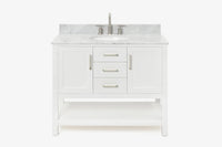 Ariel bayhill 42-43 in. oval sink vanity with (0.75,1.5) in countertop