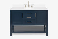 Ariel bayhill 48-49 in. oval sink vanity with (0.75,1.5) countertop
