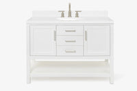 Ariel bayhill 48-49 in. oval sink vanity with (0.75,1.5) countertop