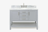 Ariel bayhill 48-49 in. oval sink vanity with (0.75,1.5) countertop