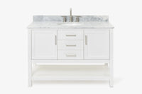 Ariel bayhill 48-49 in. oval sink vanity with (0.75,1.5) countertop