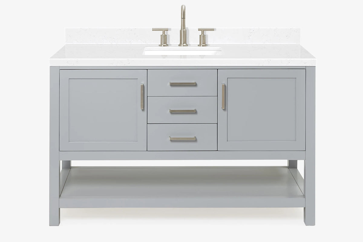 Ariel bayhill 54-55 in. rectangle sink vanity with (0.75,1.5)  countertop