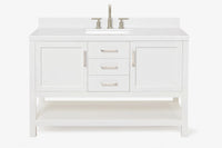 Ariel bayhill 54-55 in. rectangle sink vanity with (0.75,1.5)  countertop