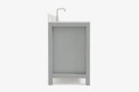 Ariel bayhill 54-55 in. oval sink vanity with carrara white marble (0.75,1.5) countertop