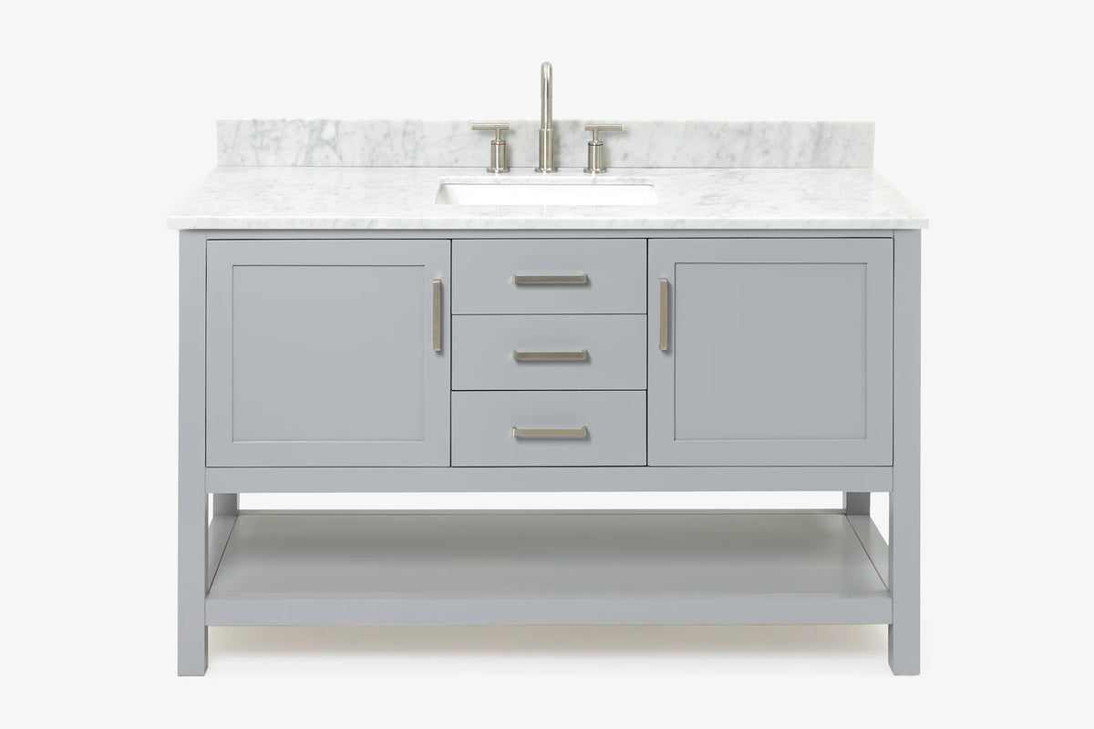 Ariel bayhill 54-55 in. rectangle sink vanity with (0.75,1.5)  countertop