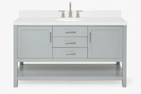 Ariel bayhill 60-61 in. oval sink vanity with (0.75,1.5)  countertop