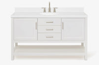 Ariel bayhill 60-61 in. oval sink vanity with (0.75,1.5)  countertop