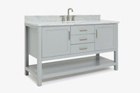 Ariel bayhill 60-61 in. oval sink vanity with (0.75,1.5)  countertop