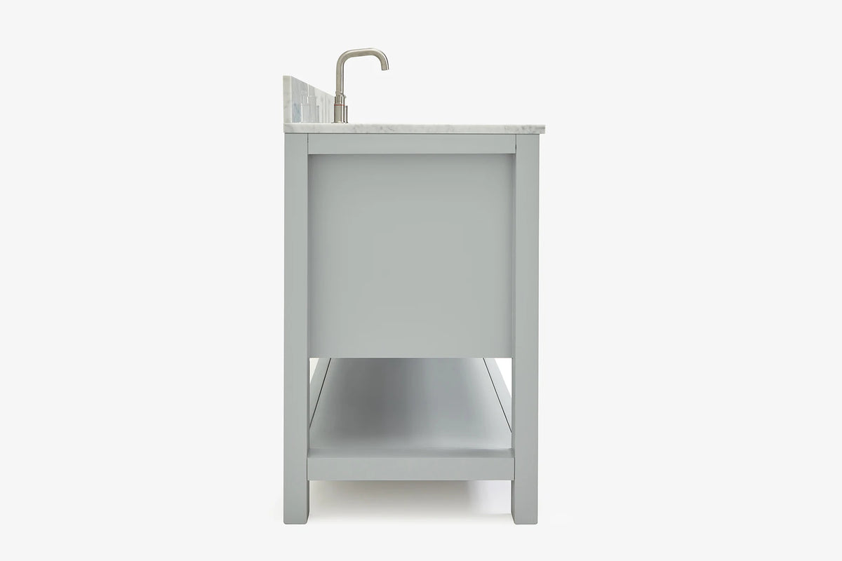 Ariel bayhill 60-61 in. oval sink vanity with (0.75,1.5)  countertop