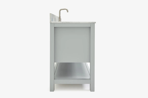 Ariel bayhill 60-61 in. oval sink vanity with (0.75,1.5)  countertop