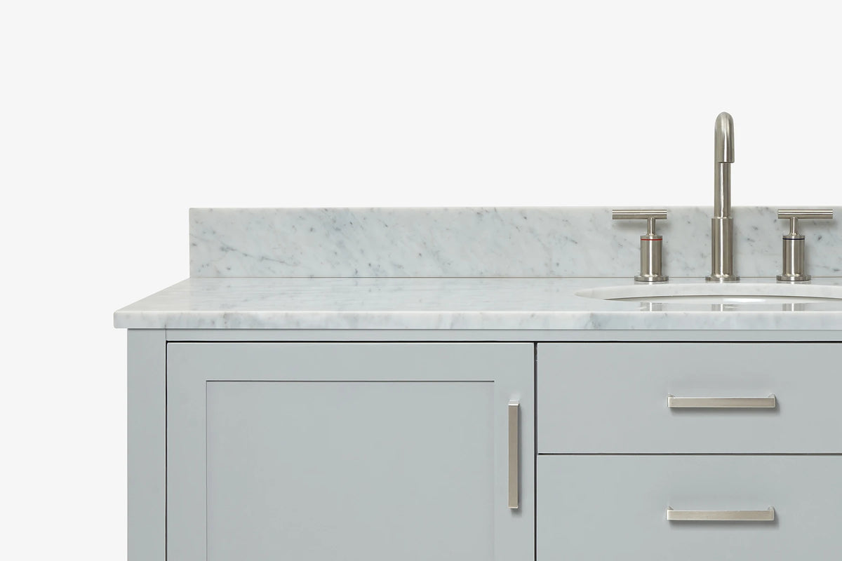 Ariel bayhill 60-61 in. oval sink vanity with (0.75,1.5)  countertop