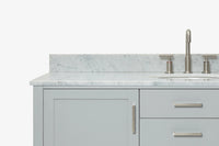 Ariel bayhill 60-61 in. oval sink vanity with (0.75,1.5)  countertop
