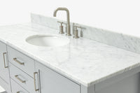 Ariel bayhill 60-61 in. oval sink vanity with (0.75,1.5)  countertop