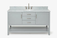 Ariel bayhill 60-61 in. oval sink vanity with (0.75,1.5)  countertop