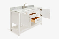 Ariel bayhill 60-61 in. oval sink vanity with (0.75,1.5)  countertop