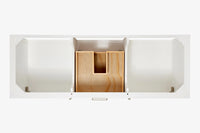 Ariel bayhill 60-61 in. oval sink vanity with (0.75,1.5)  countertop