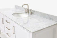 Ariel bayhill 60-61 in. oval sink vanity with (0.75,1.5)  countertop