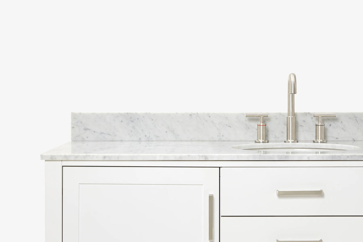Ariel bayhill 60-61 in. oval sink vanity with (0.75,1.5)  countertop
