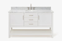 Ariel bayhill 60-61 in. oval sink vanity with (0.75,1.5)  countertop