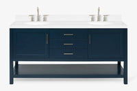 Ariel bayhill 72-73 in. double oval sink vanity with (1.5)in countertop
