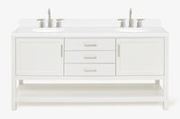 Ariel bayhill 72-73 in. double oval sink vanity with (1.5)in countertop