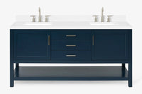 Ariel bayhill 72-73 in. double rectangle sink vanity with  (0.75,1.5) countertop