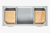 Ariel magnolia 49 in. rectangle sink vanity with 0.75 in. carrara white marble countertop in white