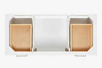 Ariel magnolia 49 in. rectangle sink vanity with 0.75 in. carrara white marble countertop in white