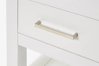 Ariel magnolia 49 in. rectangle sink vanity with 0.75 in. carrara white marble countertop in white