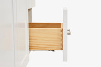 Ariel magnolia 61 in. rectangle sink vanity with 0.75 in. carrara white marble countertop in white