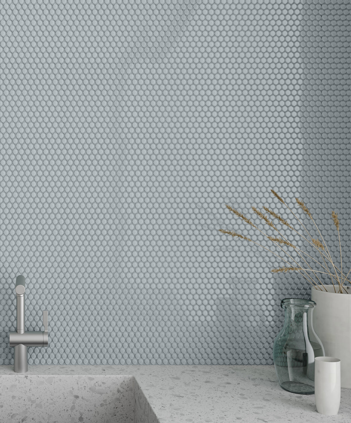 Essential Cloud Blue Porcelain Mosaic