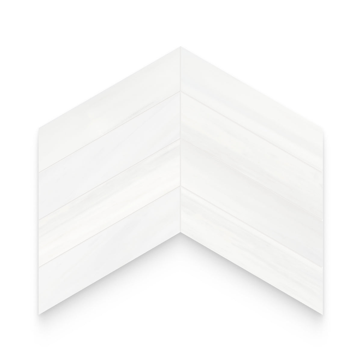 Bianco Dolomite Calida 2x8.5 Honed Chevron Mosaic