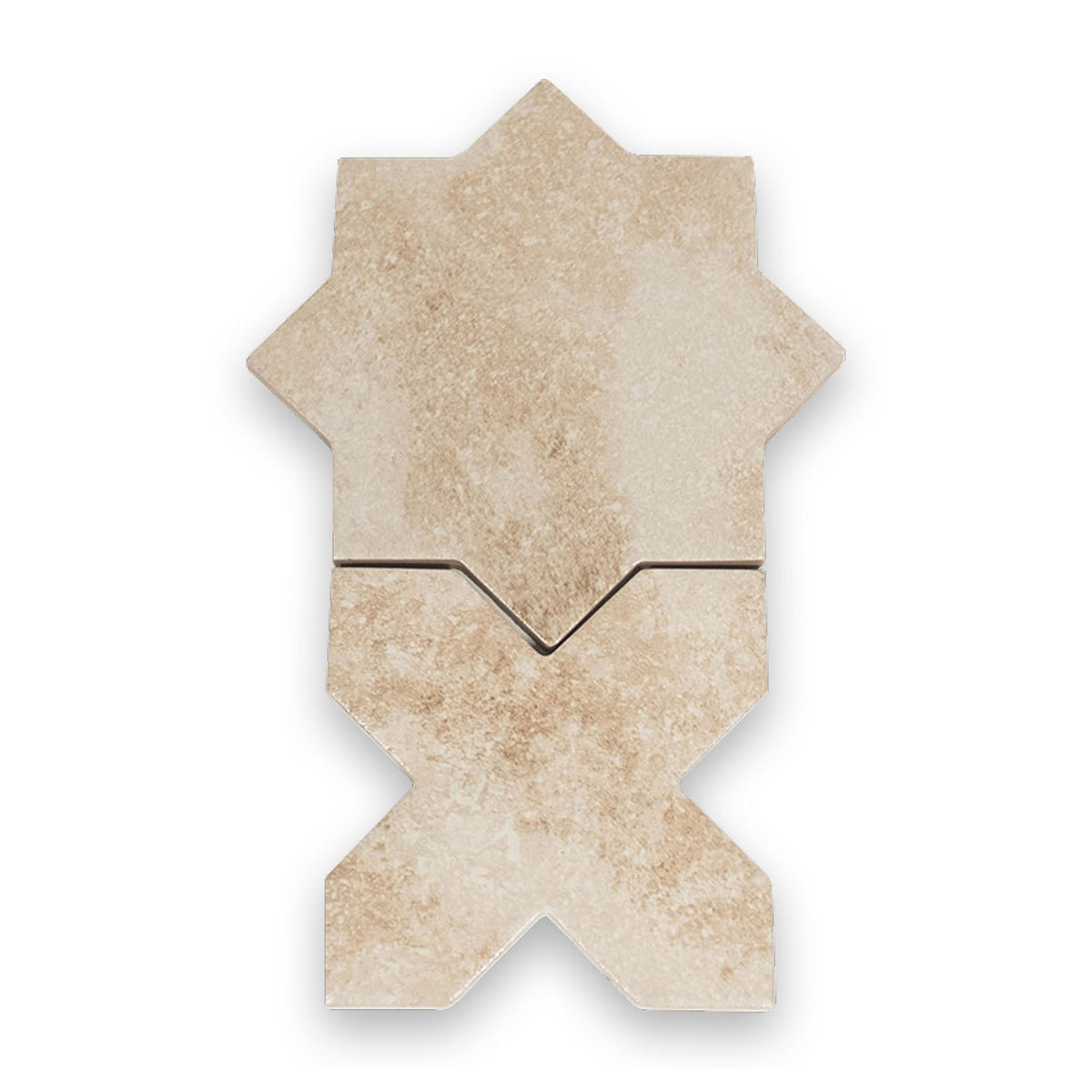 Star and Cross Cream Porcelain Tile